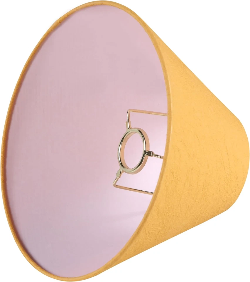 56041, Pantalla de lámpara de tapa dura Empire Transitional UNO, pergamino naranja arrugado Pa Foto 4 de 4