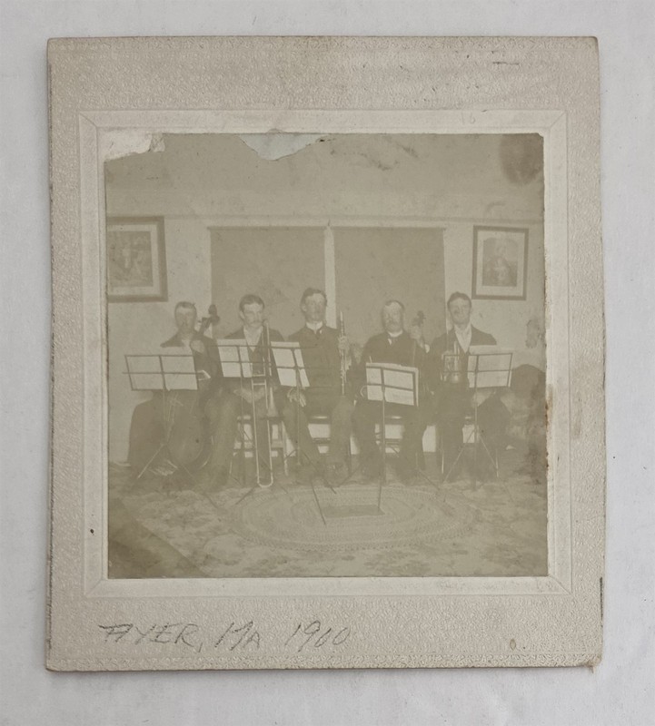 c1900 antique ORCHESTRA MUSICIAN PHOTO ayer ma GEO FLETCHER etc