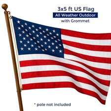 uMadeUs American Flags for Outside - Made in USA - 3x5 and 2.5x4 ft