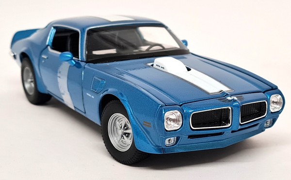 Nex 1/24 - Pontiac Firebird Trans Am 1972 Blue Diecast Scale Model Car-image