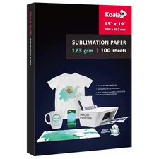 Koala Sublimation Paper 13x19 inches Easy to DIY T-shirts,Tumblers,Mugs Only ...