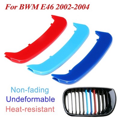 Cover Strip Clips 3 Colors Kidney Grille For BMW 3 Series E46 2002-2004