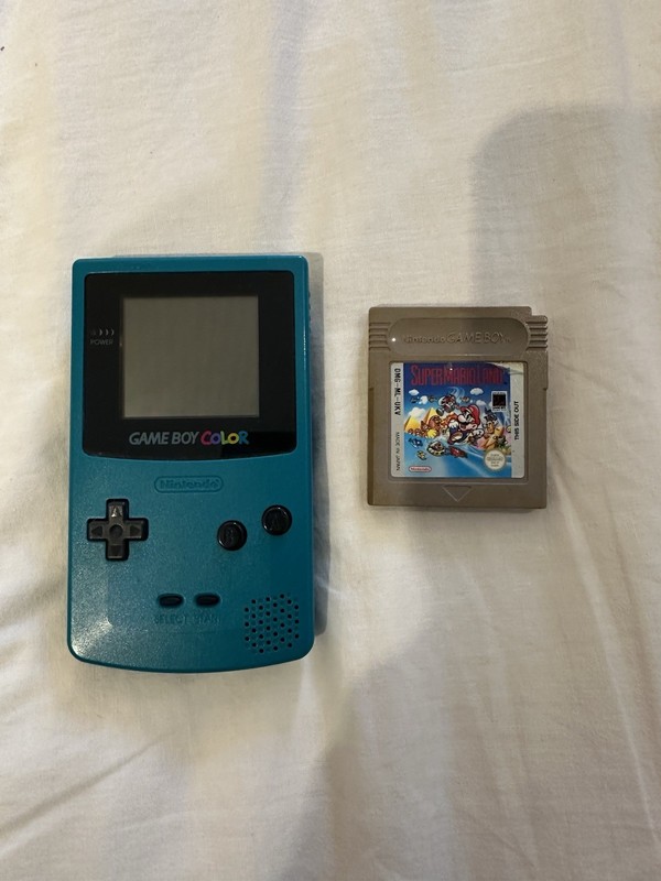 Nintendo Game Boy Color Teal/ Turquoise + Super Mario Land | Fully Working