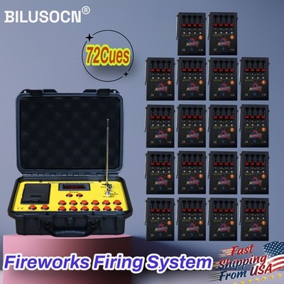 72 Cues Wireless Electronic Fireworks Firing System Remote Control Pyrotechnics