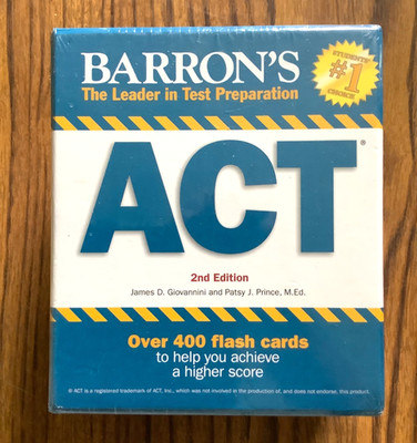 Barrons ACT 2nd edition flash cards. Sealed new. Score higher. 2015 Sealed new