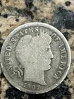 1907-s Barber Dime, Better Date, Nice Details, 99c Shipping