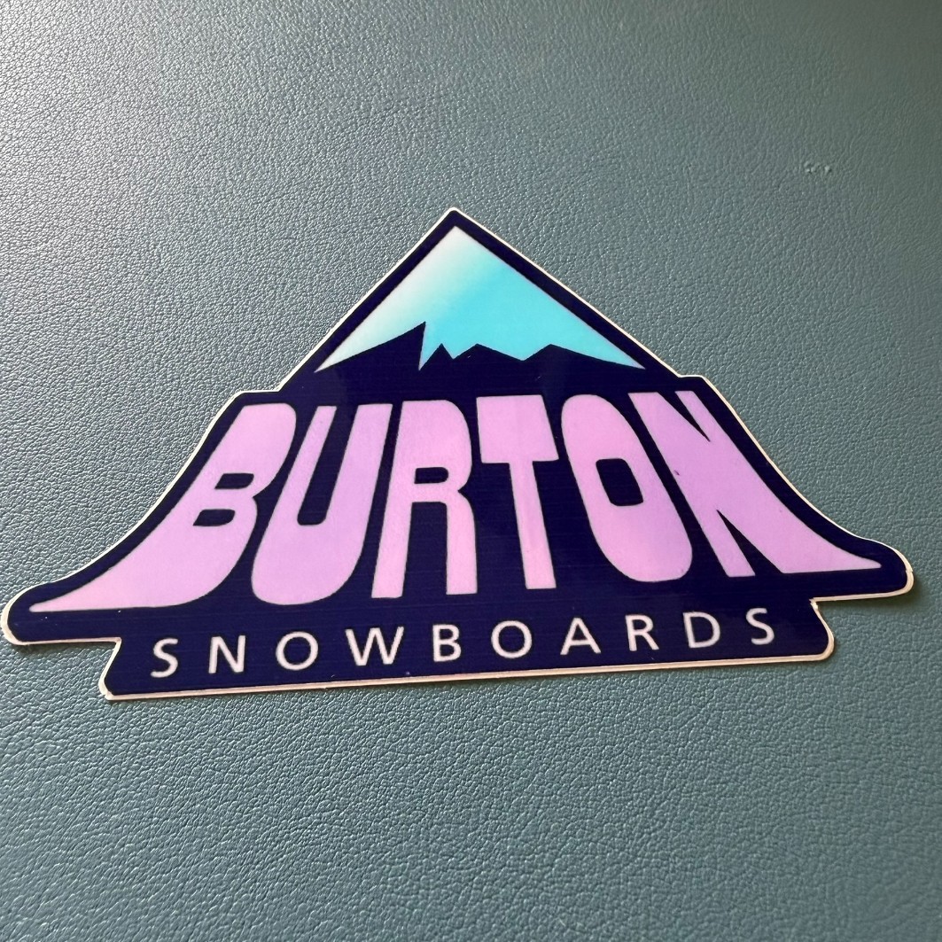 Pegatina Burton Snowboards - 11cm x 7cm - Calcomanía vintage años 90