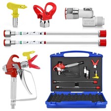 7PCS Airless Paint Sprayer Gun Set with 3600 PSI Airless Paint Sprayer Gun,1 ...