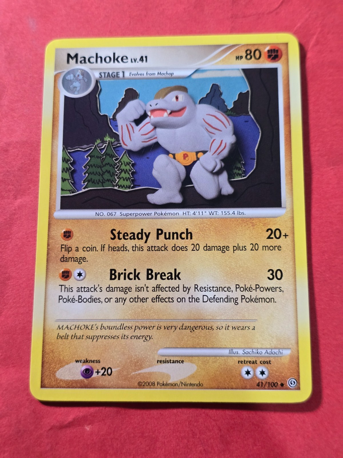 2008 Pokemon Diamond and Pearl Stormfront #41 Machoke, UC, NF/H, cd6