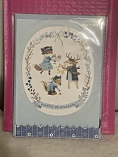 Papyrus Chanukah Card Animals Kids Dreidel Glitter Anthropomorphic New Sealed