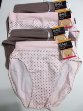 Bali HI CUT brief 4-Pair Smooth-U Stretch panties Nylon seamless pink mocha L/7