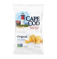 Cape Cod Potato Chips Original Kettle Cooked, Sea Salt 8 Oz