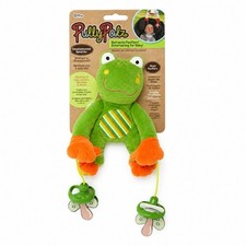 PullyPalz 0m Pacifier Holder Plush Frog Green Orange Developmental Baby Toy