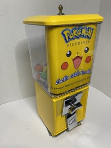Northwestern S60 Pokemon 1" Capsule Figures Vending Machine + 50 Pokeballs