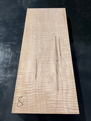 Lockiger roter Ahorn für Gitarrenbau Messergriffe etc 575 x 235 x 51 mm BILLET 8