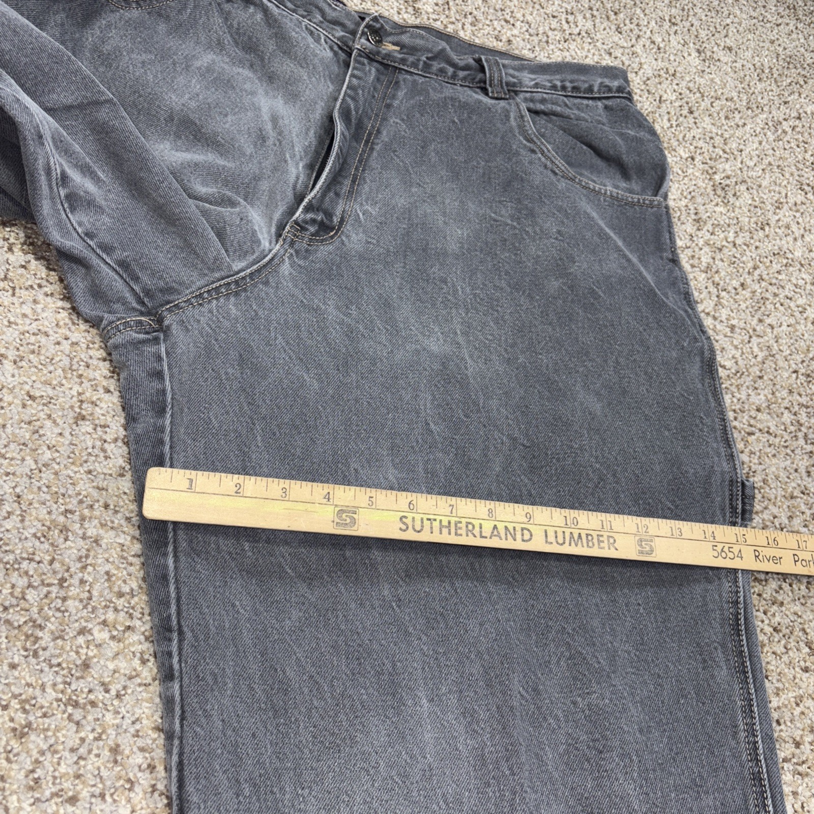 Urbanix Dynamic Jeans Mens 46x32 Black Carpenter Denim Fits 41 X 30 - View 14