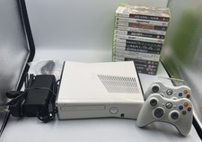 Xbox 360 Slim Limited Edition White Console Bundle 2 Controller 15 Games VGC
