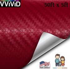 Vvivid Xpo Burgundy Red Dry Carbon Fiber Vinyl Wrap Roll Air Release 50ft X 5ft Vvivid Xpo Burgundy Red Dry Carbon Fiber Vinyl Wrap Roll Air Release 50ft X 5ft
