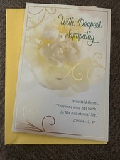 With Deepest Sympathy Faith  Life Hallmark Greeting Card TXA77