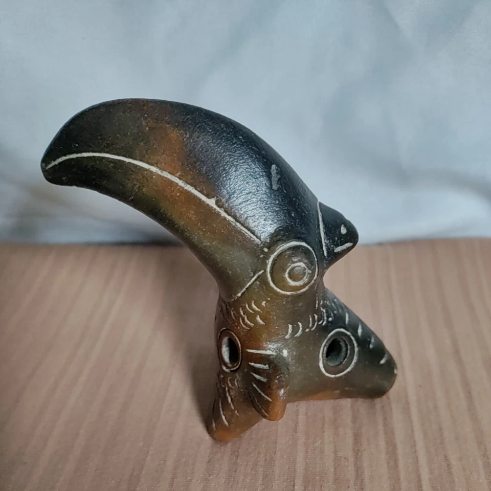 Flauta Ocarina Sudamericana - Arcilla en Forma de Pájaro Estilo Precolombino Foto 3 de 4
