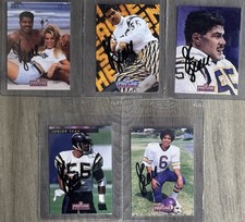 Junior Seau On Card Auto In Person Live Autograph San Diego Chargers (Lot of 5)