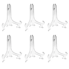 Artliving 8 Inch Clear Plastic Easels or Stand/Plate Holders to Display Pictu...