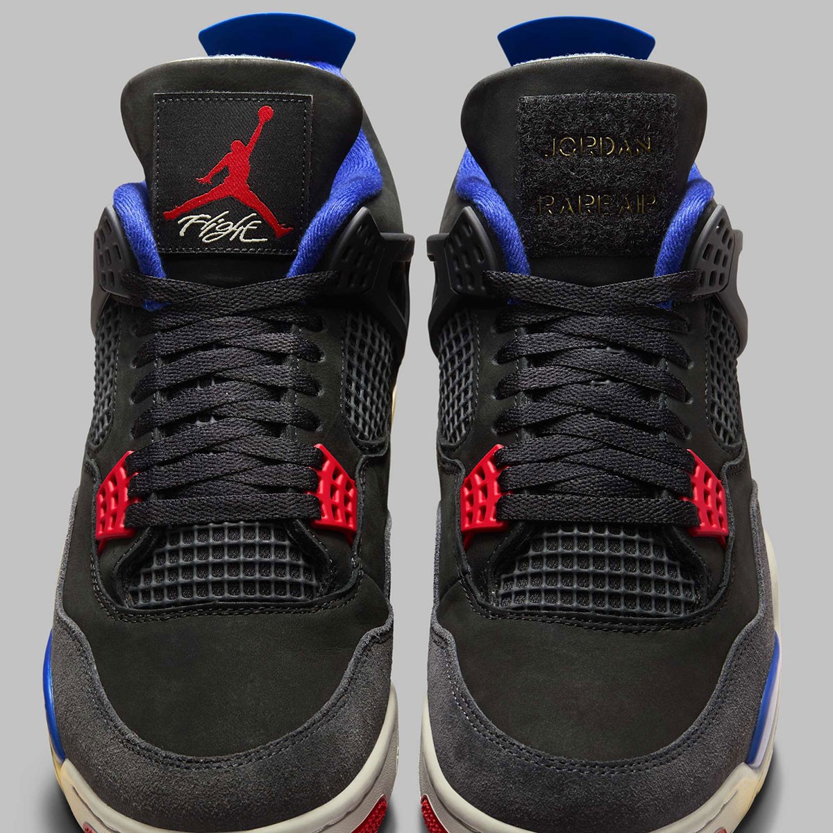 Nike Air Jordan IV 4 Retro Rare Air Black Royal Blue Red FV5029