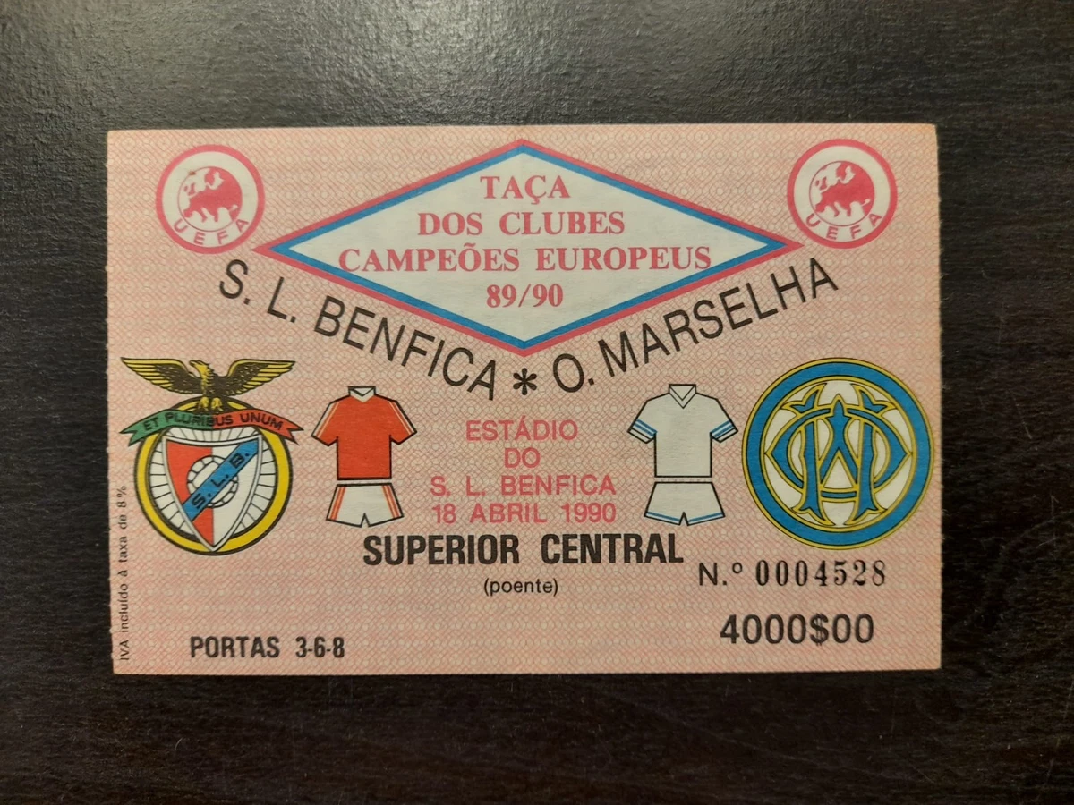 Ticket S.L. Benfica v A.S.Roma - U.E.F.A. Cup 1982/83