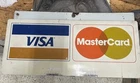 visa Mastercard Sign Vintage Tin