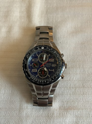 #ad Pulsar 7T62 X041 Chronograph Flightmaster 100M Mens Watch Working $69.99