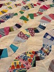 Quilt Multi-Colors Cotton; TOP ONLY; River Pattern; 60"x74"  Age? Handstitch — photo 8
