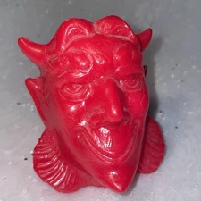 Mold-A-Rama Red Devil Head Halloween Travel Souvenir 3”x2.5”x2.5”
