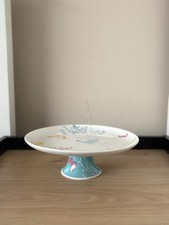 PORTMEIRION 'Dawn Chorus' Pedestal Ceramic Cake Stand in Blue