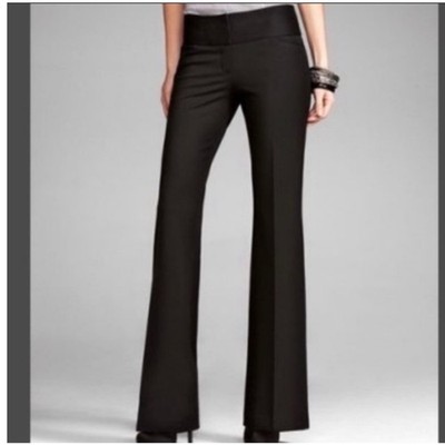 Express Editor Flare Pants Black Size 6L Bootcut Dress Pants Size 6 Long Tall