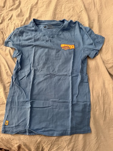 Dutch Bros Coffee Since 92 Womens Short Sleeve Cotton shirt Blue Size Large
