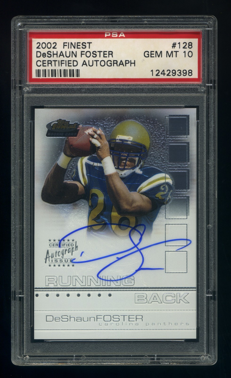 DeShaun Foster Finest #128 Certified Autograph