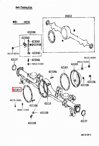 Genuine LandCruiser 105 100 80 Series HZJ FZJ UZJ HDJ FJ Rear Diff Centre Gasket - Picture 15 of 20
