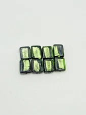 Glass Lampwork Beads Rectangle Jewelry Crafts 8 beads