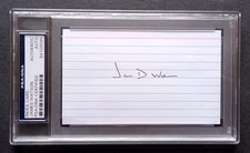 James D Watson Signed/Auto 3"x5" Lined Index Card  - PSA/DNA Authenticated