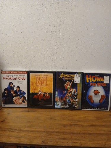 Dead Poets Society + Breakfast Club + Howard The Duck & Adventures In Babysittin prezzo ebay