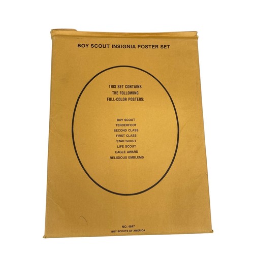 BSA Boy Scout Insignia Badge Posters Set of 8 Hard Cardboard Religious Emblems - Picture 2 of 12