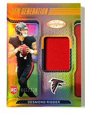 2022 Panini Certified Desmon Ridder Jersey RC New Generation SP #/349 Falcons!