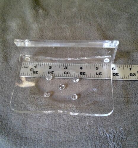 Vintage 1970s Lucite Wall Soap Dish & Cup Set w/Toothbrush Holder New Old Stock - Picture 7 of 9