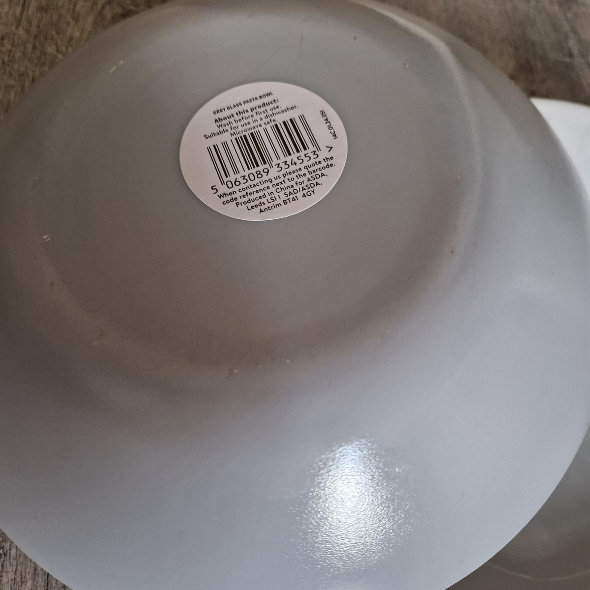 x George Grey Glass Pasta/Stew/Curry Serving Bowls New UK