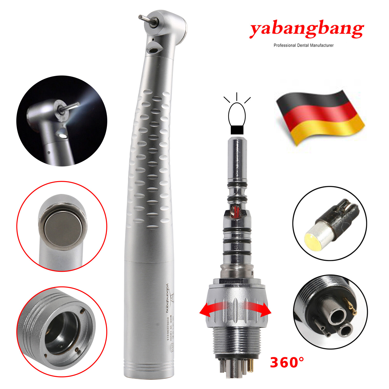 Dental Fiber Optic Turbine Handstück Licht Für W/ KAVO Multiflex Lux 6H Coupler