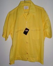 NOS ARROW 50's-60's SHIRT JAC Yellow White Gold Trim Capri Collar ROCKABILLY M