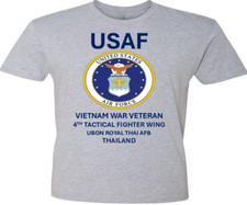 4TH TACTICAL FIGHTER WING *UBON RTAFB*SHIRT W/EMBLEM*USAF OFFICIALLY LICENSED