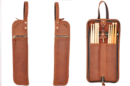 Bolso de baqueta de MG cuero regalo de trabajo para baterista cuero genuino Foto 4 de 4