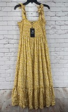 Women’s Fashion Floral Dress Yellow M