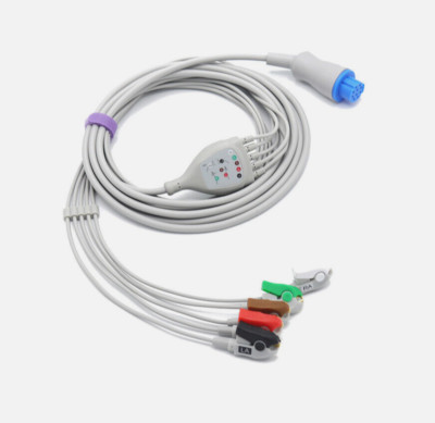 Datex Ohmeda ECG Cable S5, Cardiocap 10 Pin 3 Leads Grabber Same Day Shipping